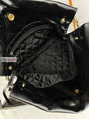 Chanel 22 Small Handbag Calfskin Leather Black AS3260 34.5×37×8cm - 2