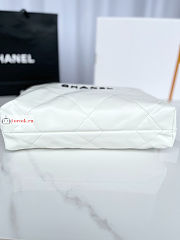 Chanel 22 Small Handbag Calfskin Leather White AS3260 34.5×37×8cm - 6