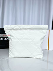 Chanel 22 Small Handbag Calfskin Leather White AS3260 34.5×37×8cm - 3