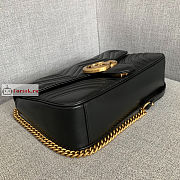 Gucci Medium GG Marmont Shoulder Bag Black 443496 30x8x20cm - 4