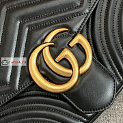 Gucci Medium GG Marmont Shoulder Bag Black 443496 30x8x20cm - 6