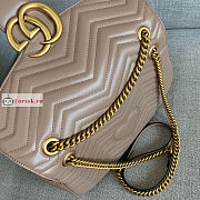 Gucci Medium GG Marmont Shoulder Bag Beige 443496 30x8x20cm - 5