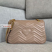 Gucci Medium GG Marmont Shoulder Bag Beige 443496 30x8x20cm - 2