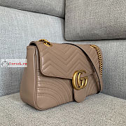 Gucci Medium GG Marmont Shoulder Bag Beige 443496 30x8x20cm - 4