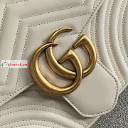 Gucci Medium GG Marmont Shoulder Bag White 443496 30x8x20cm - 4