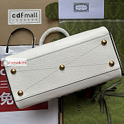 Gucci Mini Duffle Bag Leather White 702397 31.5x18x15.5cm - 6