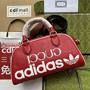 Gucci Mini Duffle Bag Leather Red 702397 31.5x18x15.5cm - 1