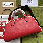 Gucci Mini Duffle Bag Leather Red 702397 31.5x18x15.5cm - 4