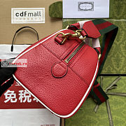 Gucci Mini Duffle Bag Leather Red 702397 31.5x18x15.5cm - 2