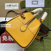 Gucci Mini Duffle Bag Leather Yellow 702397 31.5x18x15.5cm - 6