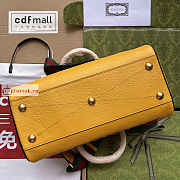 Gucci Mini Duffle Bag Leather Yellow 702397 31.5x18x15.5cm - 4