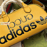 Gucci Mini Duffle Bag Leather Yellow 702397 31.5x18x15.5cm - 5