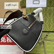 Gucci Mini Duffle Bag Leather Black 702397 31.5x18x15.5cm - 5