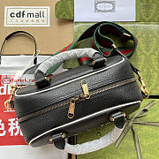 Gucci Mini Duffle Bag Leather Black 702397 31.5x18x15.5cm - 4