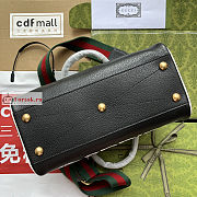 Gucci Mini Duffle Bag Leather Black 702397 31.5x18x15.5cm - 3
