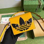 Gucci Horsebit Card Case Leather Yellow 702248 11x8.5x3cm - 1