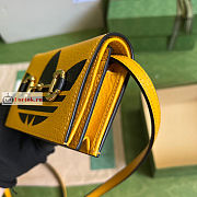 Gucci Horsebit Card Case Leather Yellow 702248 11x8.5x3cm - 3