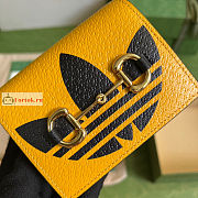 Gucci Horsebit Card Case Leather Yellow 702248 11x8.5x3cm - 2