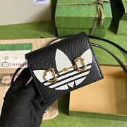 Gucci Horsebit Card Case Leather Black 702248 11x8.5x3cm - 1
