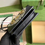 Gucci Horsebit Card Case Leather Black 702248 11x8.5x3cm - 6