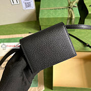 Gucci Horsebit Card Case Leather Black 702248 11x8.5x3cm - 3
