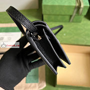 Gucci Horsebit Card Case Leather Black 702248 11x8.5x3cm - 2