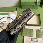 Gucci Blondie Card Case Wallet GG Canvas Beige 698635 11.5x9x3cm - 5