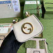 Gucci Blondie Card Case Wallet Leather White 698635 11.5x9x3cm - 1