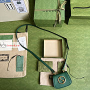 Gucci Blondie Card Case Wallet Leather Green 698635 11.5x9x3cm - 2