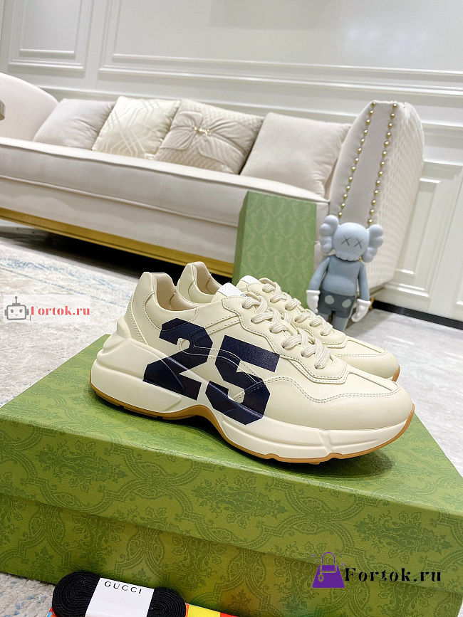 Gucci Rhyton Sneaker With 25 Leather 663340   - 1