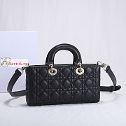 Dior Lady D-Joy Bag Cannage Lambskin Leather Black M0540 26x13.5x5cm - 6