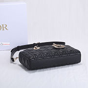 Dior Lady D-Joy Bag Cannage Lambskin Leather Black M0540 26x13.5x5cm - 2