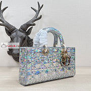 Dior Lady D-Joy Bag Cannage Silver-tone M0540 26x13.5x5cm - 5
