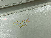 Celine Wallet On Chain Triomphe In Shiny Leather White 10J733 19x11x4cm  - 6