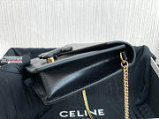 Celine Wallet On Chain Triomphe In Shiny Leather Black 10J733 19x11x4cm  - 5