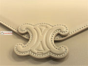 Celine Wallet On Chain Triomphe In Shiny Leather Light Beige 10J733 19x11x4cm  - 3
