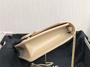 Celine Wallet On Chain Triomphe In Shiny Leather Light Beige 10J733 19x11x4cm  - 2