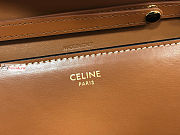 Celine Wallet On Chain Triomphe In Shiny Leather Tan 10J733 19x11x4cm  - 5