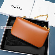 Celine Chain Shoulder Bag In Leather Tan 197992 20.5x10.5x4cm - 5