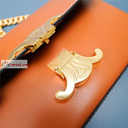 Celine Chain Shoulder Bag In Leather Tan 197992 20.5x10.5x4cm - 4