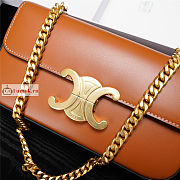 Celine Chain Shoulder Bag In Leather Tan 197992 20.5x10.5x4cm - 3