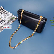 Celine Chain Shoulder Bag In Leather Black 197992 20.5x10.5x4cm - 5
