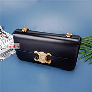 Celine Chain Shoulder Bag In Leather Black 197992 20.5x10.5x4cm - 3