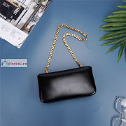 Celine Chain Shoulder Bag In Leather Black 197992 20.5x10.5x4cm - 2