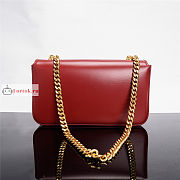 Celine Chain Shoulder Bag In Leather Red 197992 20.5x10.5x4cm - 5