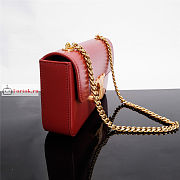 Celine Chain Shoulder Bag In Leather Red 197992 20.5x10.5x4cm - 4
