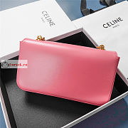 CELINE Large flap on Chain Wallet Leather Gray/Pink Shoulder bag 20110 –  BRANDSHOP-RESHINE