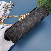 Celine Chain Shoulder Bag In Triomphe Canvas Tan 197992 20.5x10.5x4cm - 5