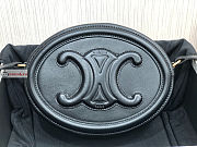 Celine Oval Bag Cuir Triomphe In Smooth Leather Black 198603 20x15x6cm - 2