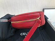 Celine Oval Bag Cuir Triomphe In Smooth Leather Red 198603 20x15x6cm - 5